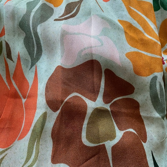 Anthropologie Bl-nk Miranda Peasant Blouse new size XS GREEN color nwt - Picture 4 of 7